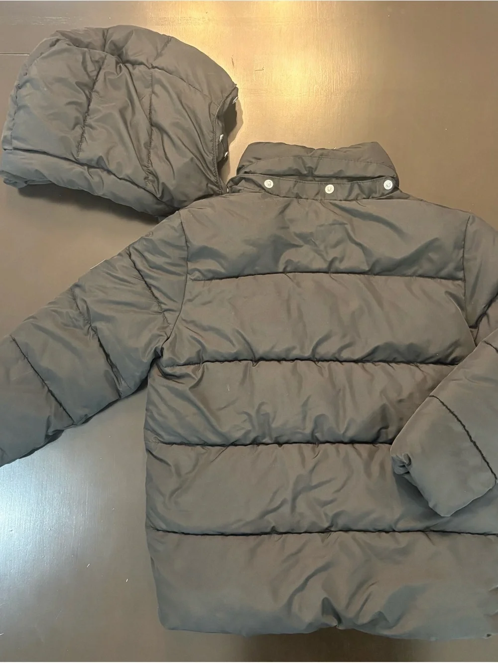 EUC GAP Kids’ Black Quilted Winter Puffer Jacket with Hood